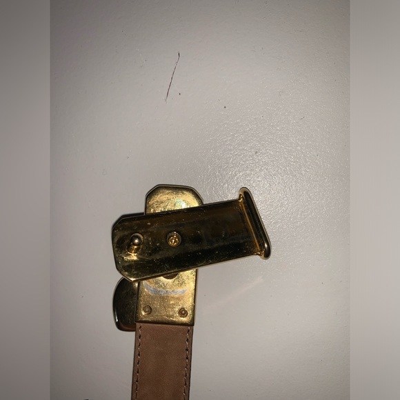 Vintage Moschino black leather belt with heart locket-Preloved - Picture 6 of 12